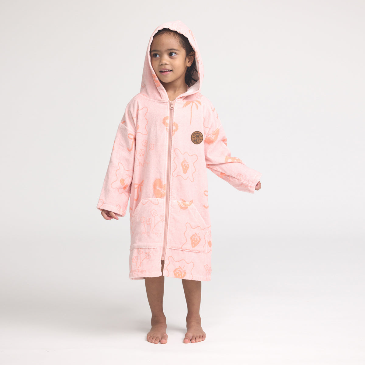 Crywolf | Everywhere Zip-up Towel - Pink