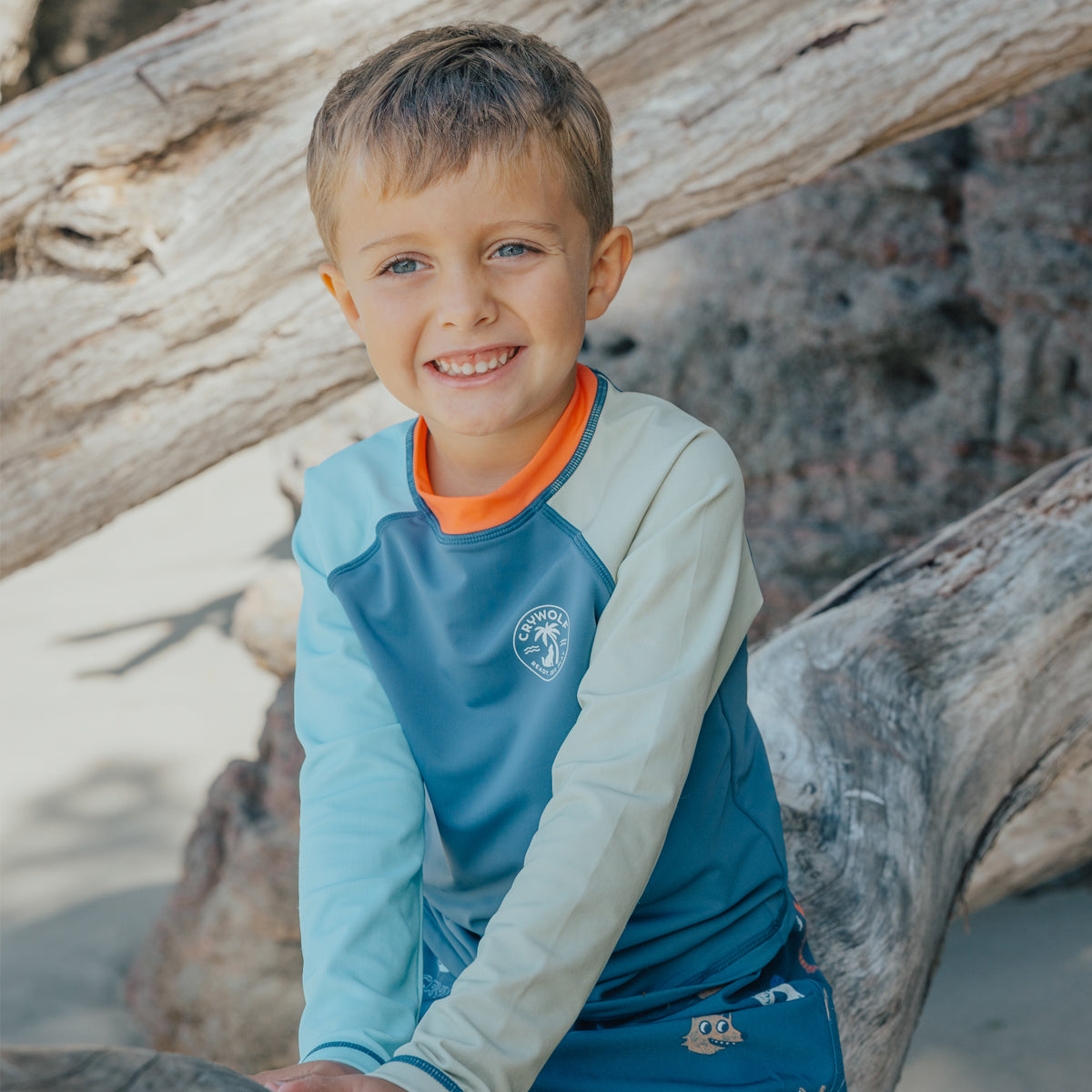 Crywolf | Long Sleeve Rash Vest - Ocean Colour Block