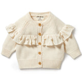 Wilson & Frenchy | Ecru Knitted Ruffle Cardigan