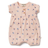 Little Flower Organic Rib Playsuit