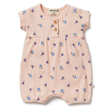 Wilson & Frenchy | Little Flower Organic Rib Playsuit