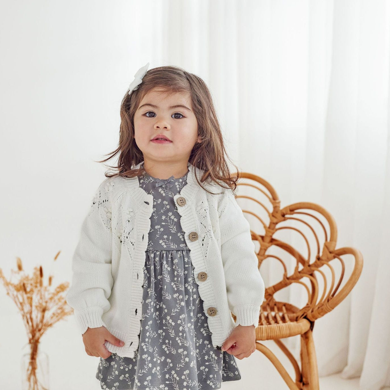 Aster & Oak | Ivory White Knit Cardigan