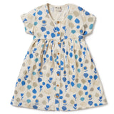 Ocean Breeze Girls Crinkle Button Dress