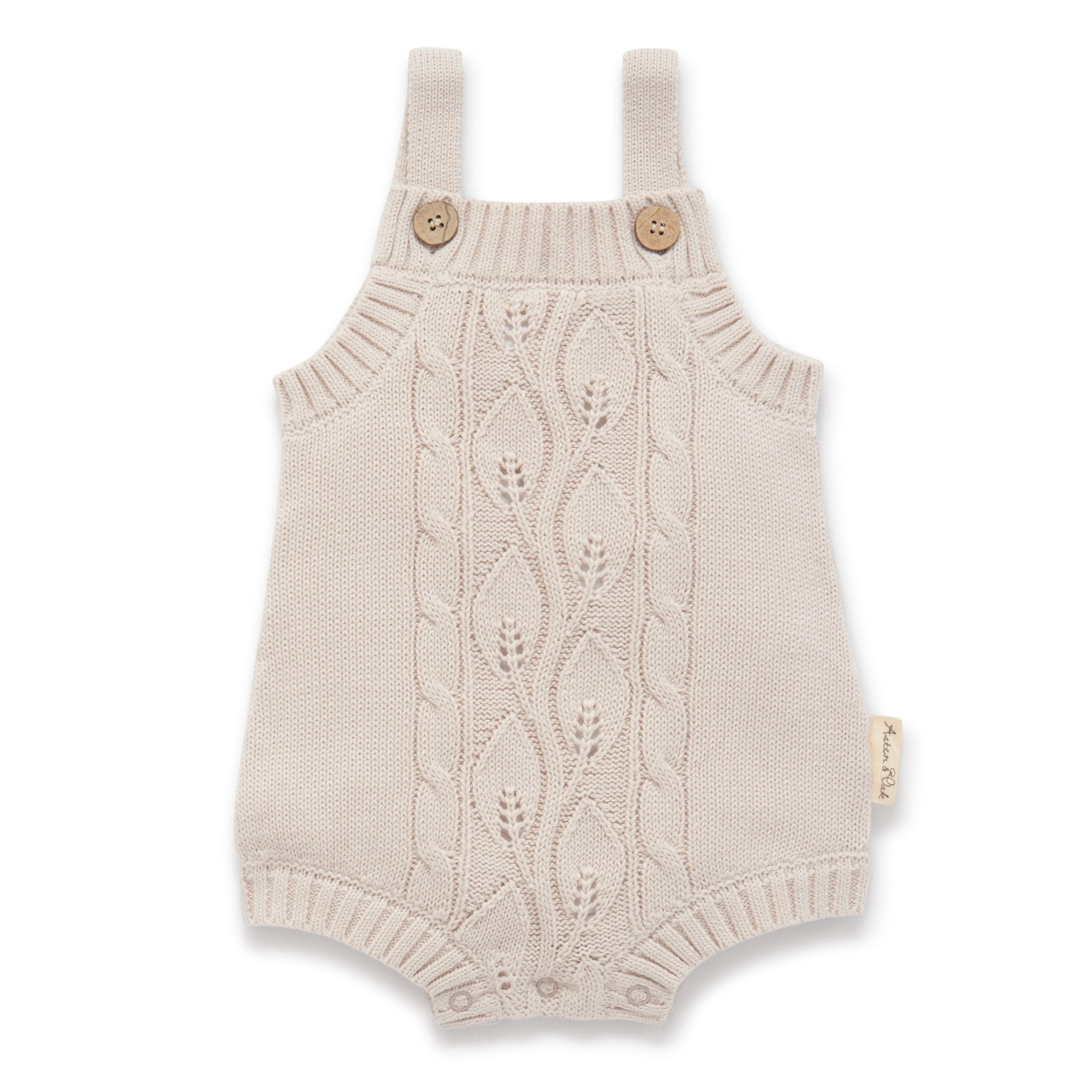 Oatmeal Cable Knit Romper