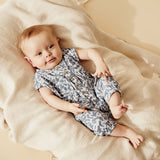 Wilaon & Frenchy | Organic Crinkle Growsuit - Blue Coral