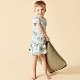 Organic Pointelle Short Sleeved Pyjamas - Little Lion
