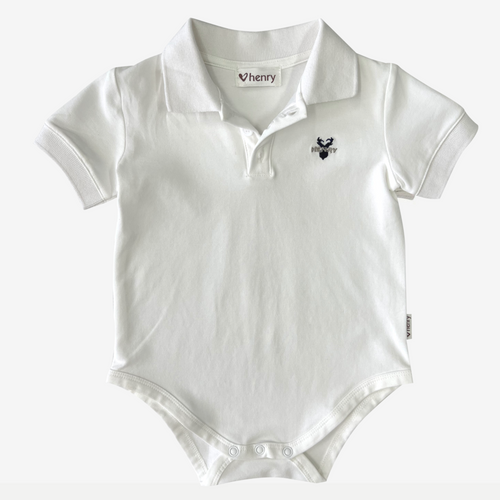 Love Herny | Polo Romper - White