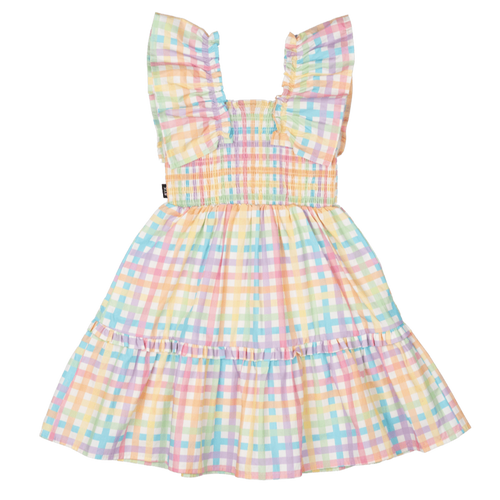 Rock Your Baby | Rainbow Plaid Dress