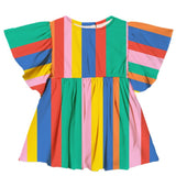 Rock Your Baby | Rainbow Stripes Angel Wing Dress