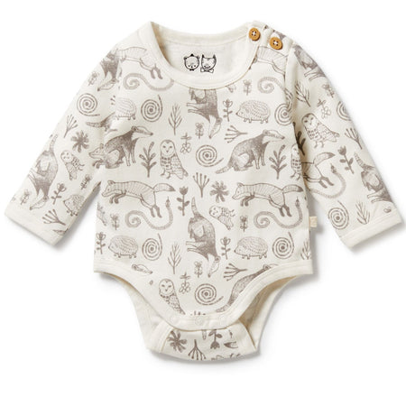 Wilson & Frenchy | Organic Zipsuit with Feet - Birdy Floral