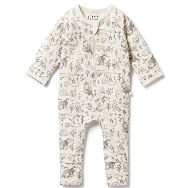 Wilson & Frenchy |Tribal Woods Organic Zipsuit with Feet