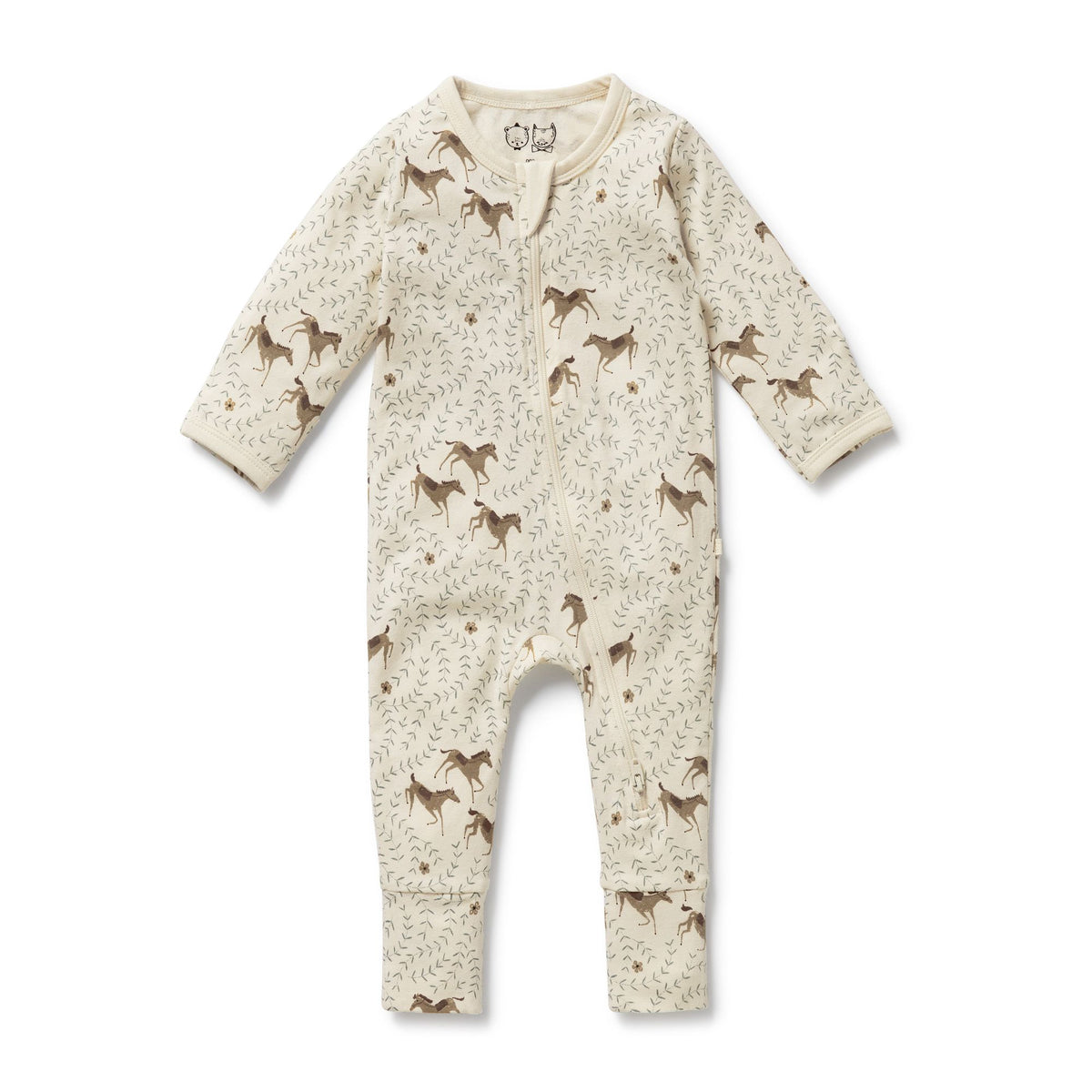 Wilson & Frenchy | Trixie Horse Organic Zipsuit with Feet