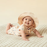 Little Flower Organic Rib Playsuit