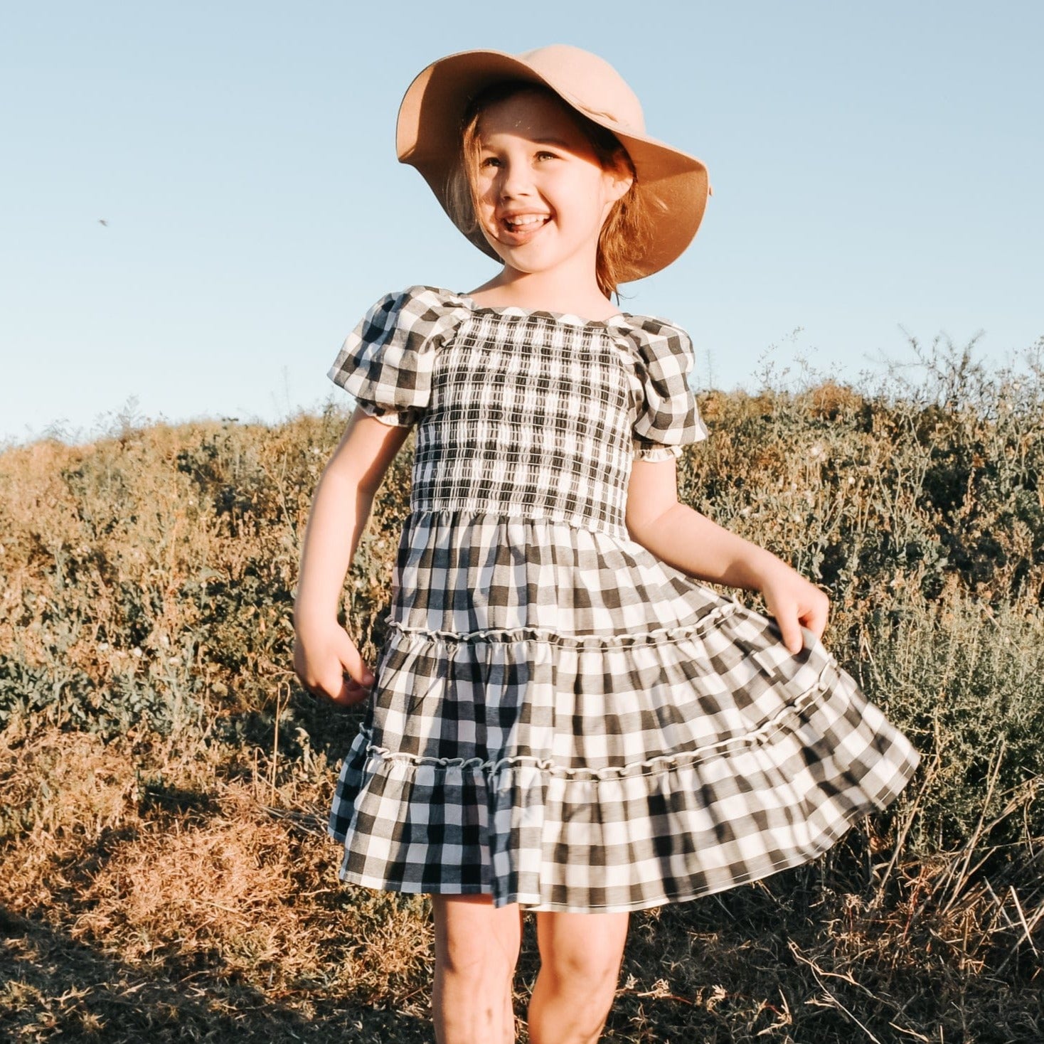 Daisy Dress - Navy Check