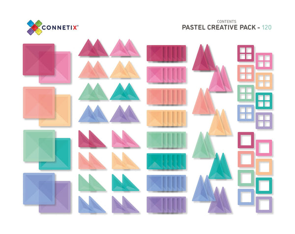 Connetix | 120 Piece Pastel Creative Pack