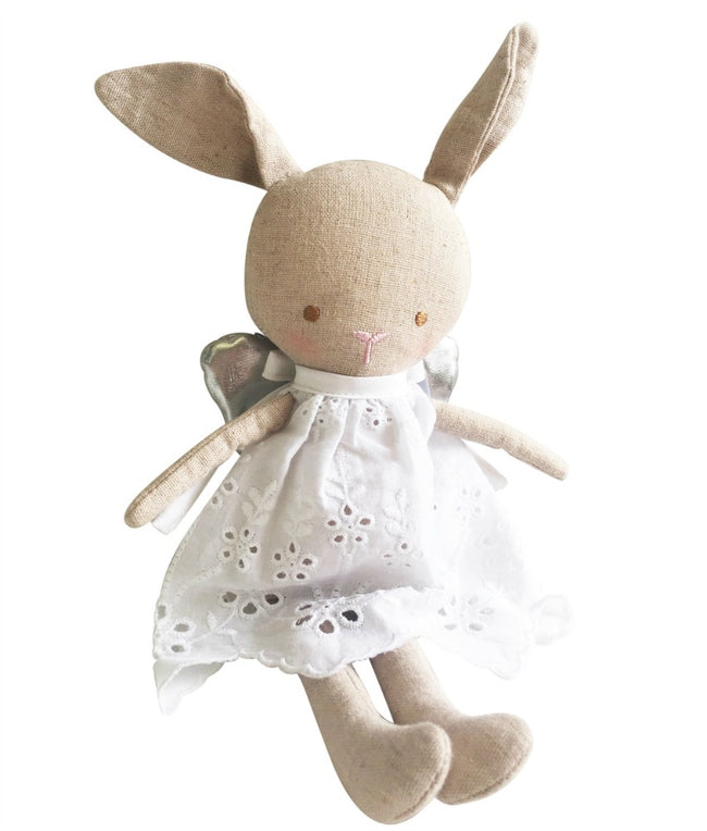 Alimrose | Linen Baby Angel Bunny - Silver (24cm plus ears)