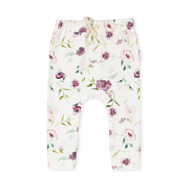Indigo & Lellow floral Track Pants