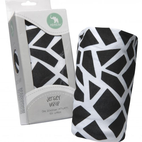 Jersey Wrap – Geometric Black