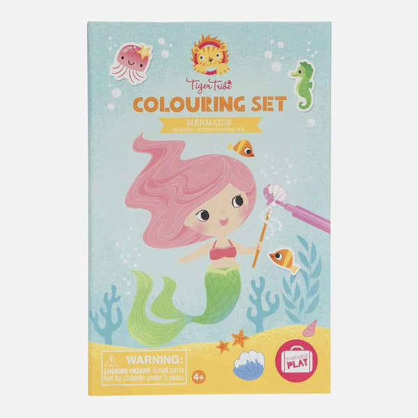 tiger tribe colouring set mermaids