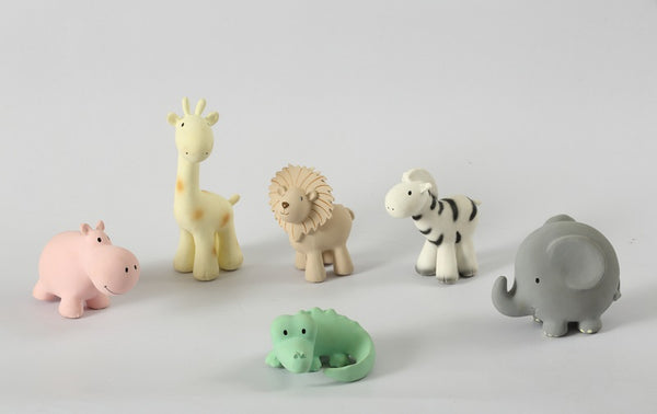 Tikiri  | Elephant - Natural Rubber Baby Rattle & Bath Toys