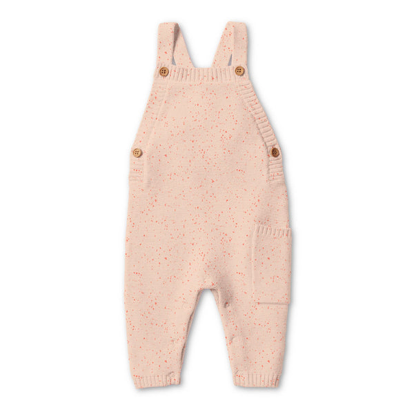wilson and frenchy pink knitted overalls