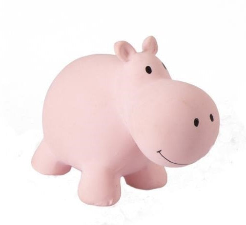 Tikiri | Hippo - Natural Rubber Baby Rattle & Bath Toy