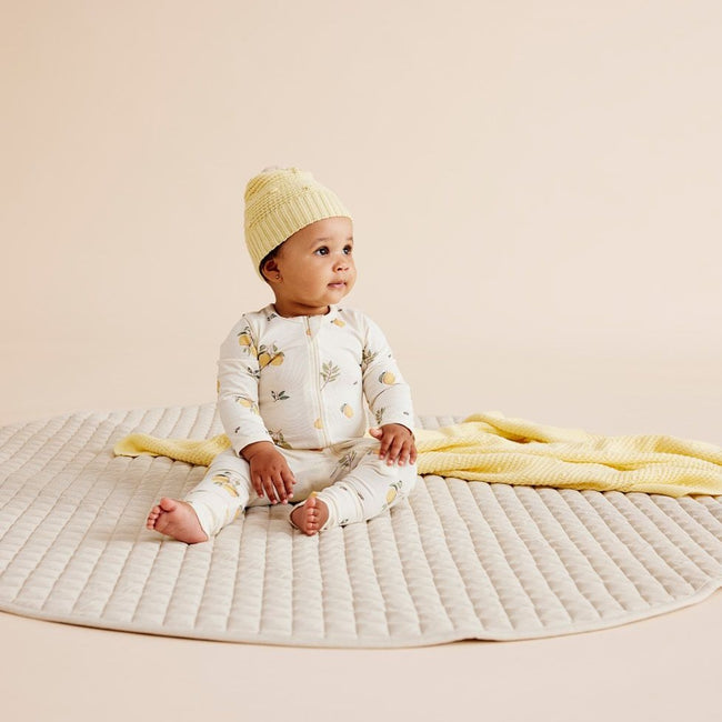 Wilson & Frenchy | Knitted Spot Beanie - Pastel Yellow