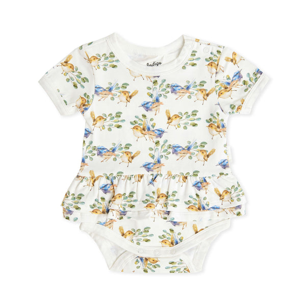 Indigo & Lellow Julie Ruffle Bodysuit - Fairy Wrens