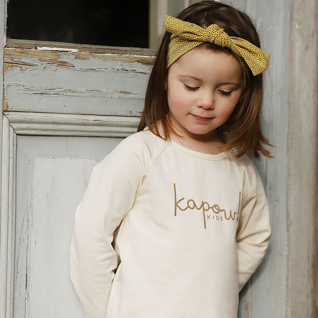 Kapow Cream Raglan LS T-shirt - LAST Size 4, 6