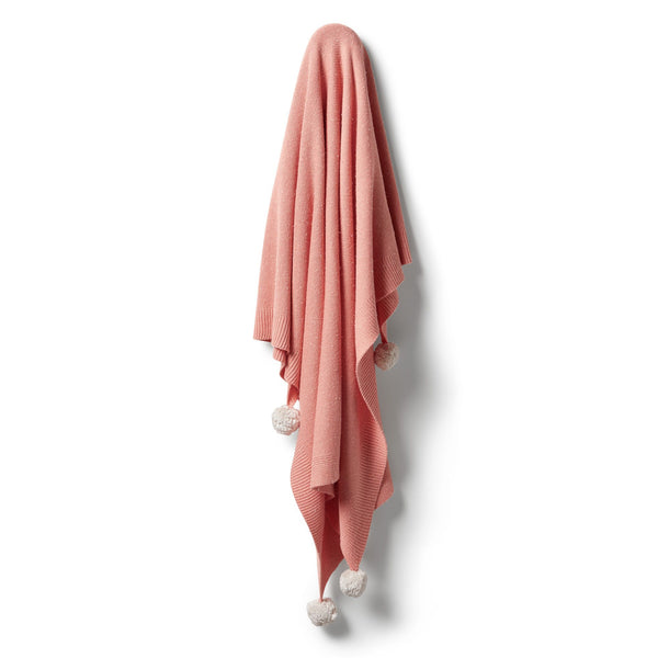 Wilson & Frenchy | Knitted Blanket - Flamingo Fleck