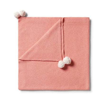 Alimrose | Organic Pom Pom Baby Blanket - Sage