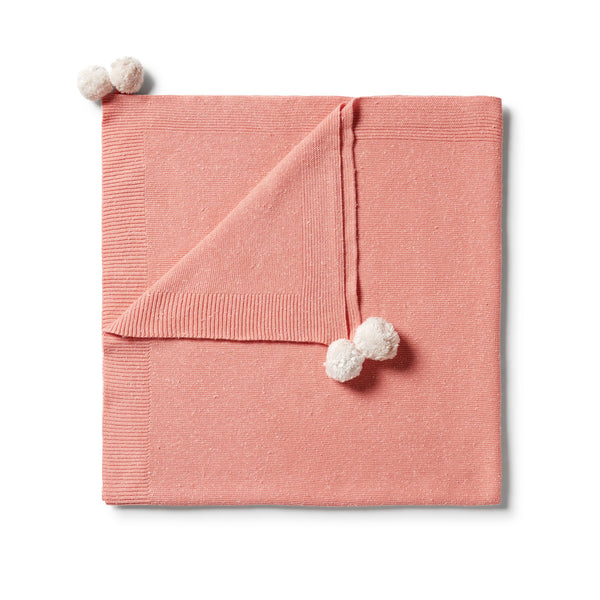 Wilson & Frenchy | Knitted Blanket - Flamingo Fleck