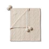 Wilson & Frenchy | Knitted Cable Blanket - Oatmeal Melange