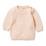 Wilson & Frenchy Knitted Mini Cable Jumper Blush