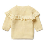 Wilson & Frenchy | Knitted Pastel Yellow Ruffle Jumper - LAST Size 00, 1