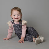 Love Henry | Mauve Spot Corduroy Layla Dungaree - LAST Size 00, 0