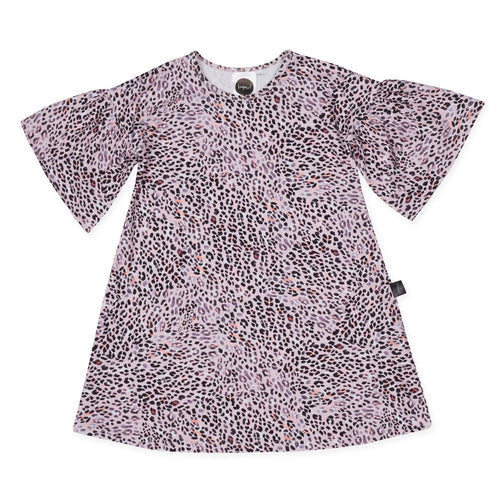 kapowkids leopard puff dress