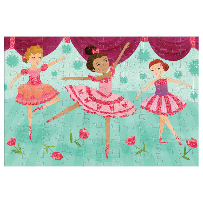 Mudpuppy 100 pc Glitter Puzzle - Ballerinas