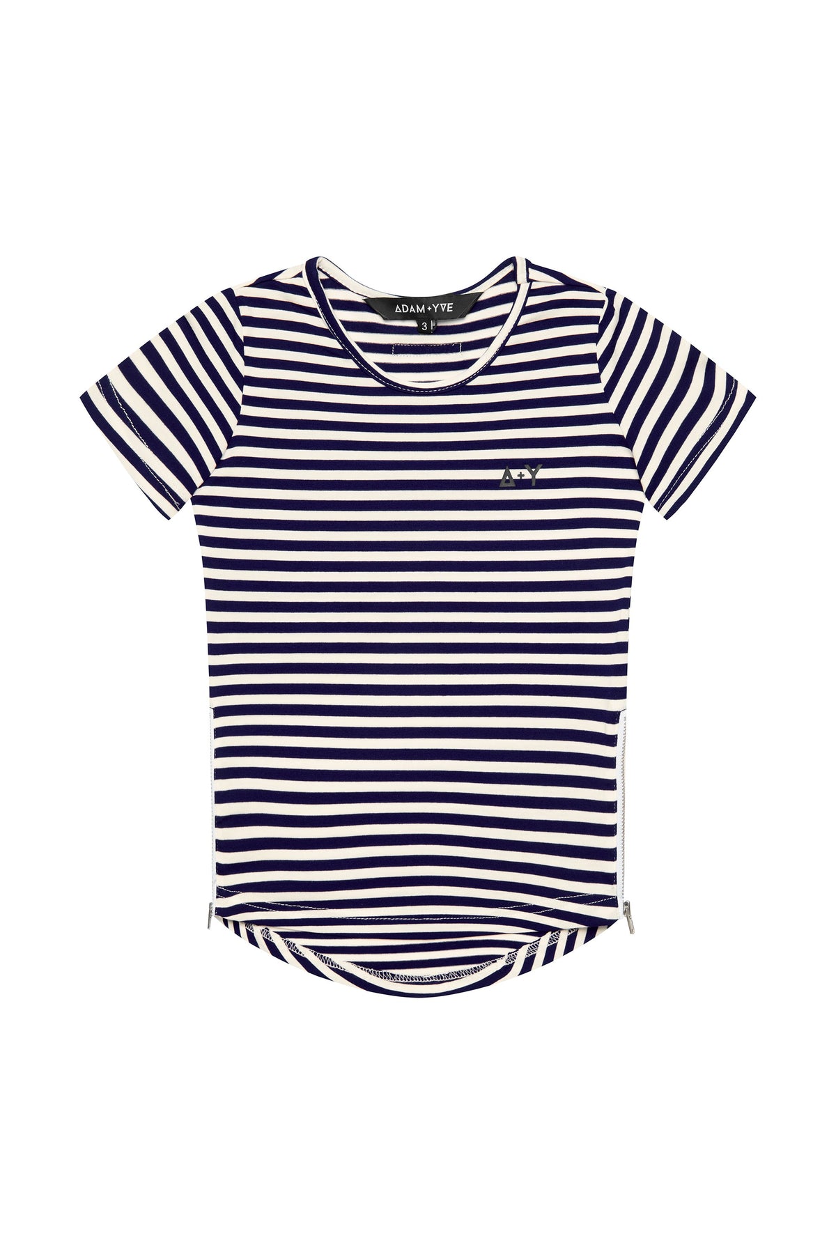 Adam+Yve | Navy Side Zip Tee - LAST Size 2, 8