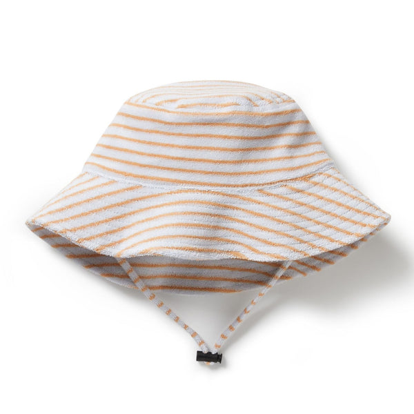 Wilson & Frenchy Organic Terry Sunhat - Nutmeg Stripe