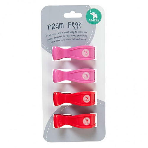 All4Ella | 4 Pack Pegs - Pink/Red