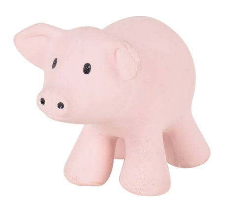 Tikiri | Pig - Natural Rubber Baby Rattle & Bath Toy