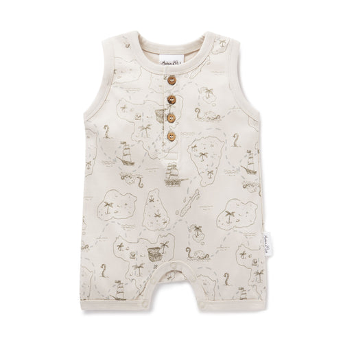 Pirate Map Henley Romper