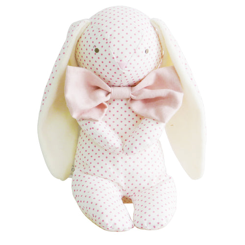 Alimrose | Roberta Floppy Bunny - Spot Pink & Bow tie 25cm