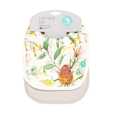 All4Ella | Silicone Bib & Spoon with reusable pouch - Dusty Pink