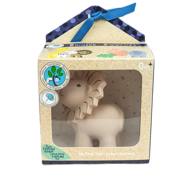 Tikiri | Lion - Natural Rubber Baby Rattle & Bath Toy