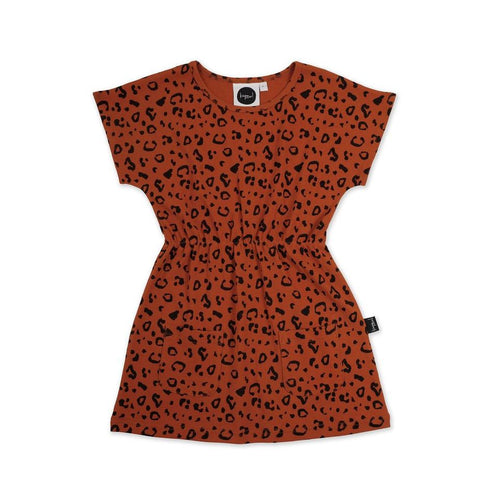 Kapowkids | Rust Cheetah Pocket Dress - LAST Size 4