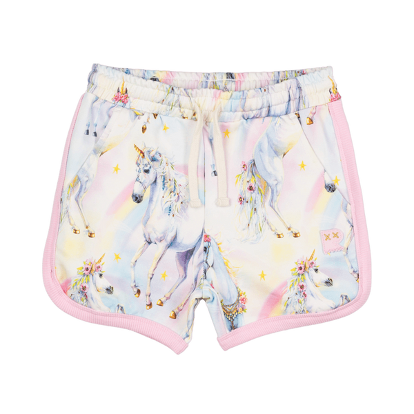 rock your baby sorbet unicorn jogger shorts