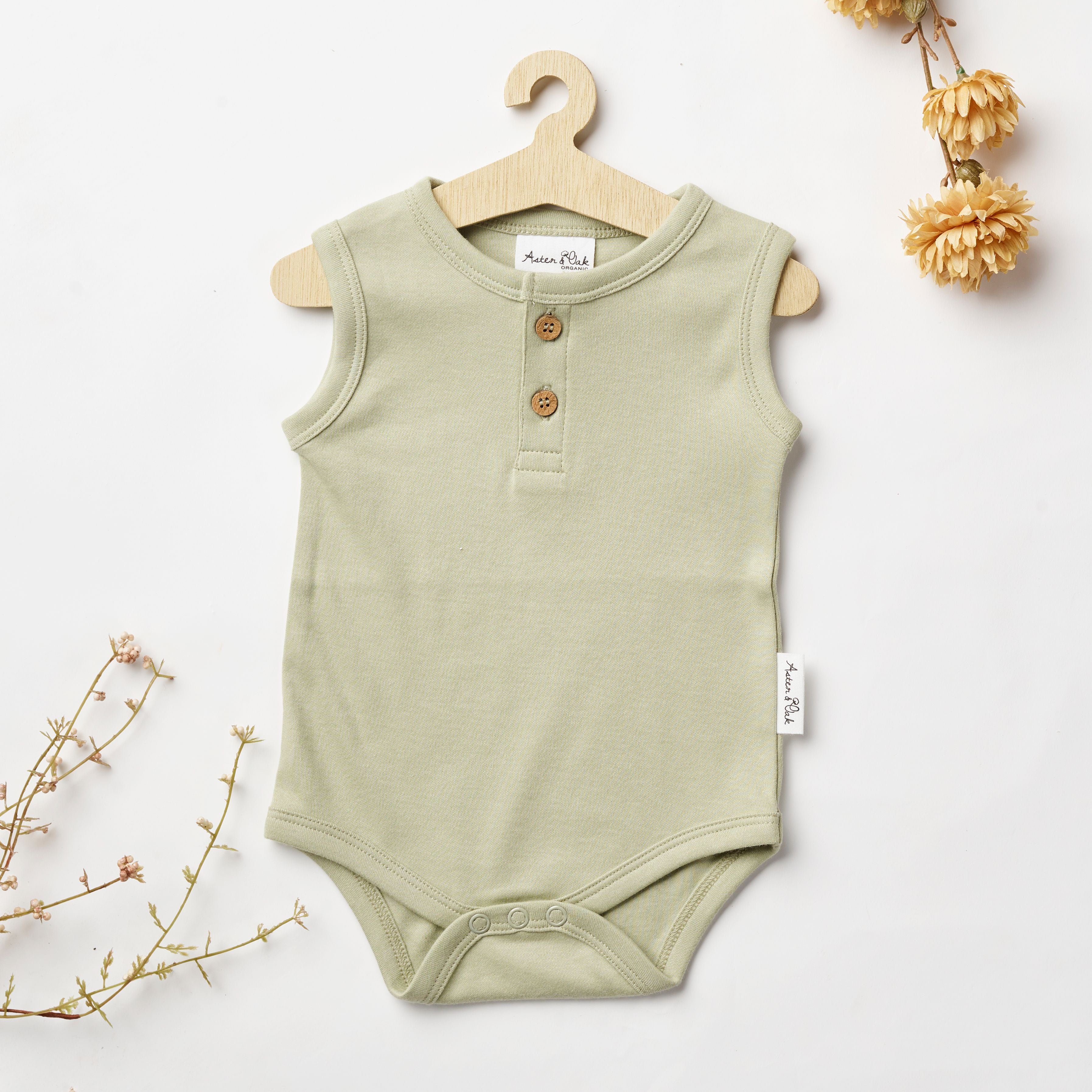 Sage Singlet Onesie - LAST Size 00