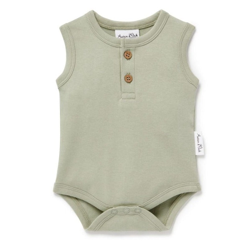 Sage Singlet Onesie - LAST Size 00